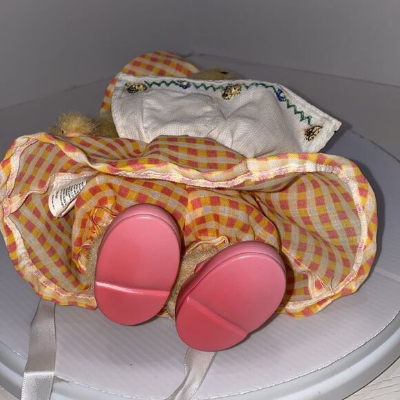 Vintage Muffy Vanderbear Spring Chicks Dress-up Bear Plaid Dress Teddy Bear - Picture 13 of 14